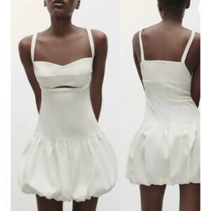 ZARA Balloon Hem Mini Dress